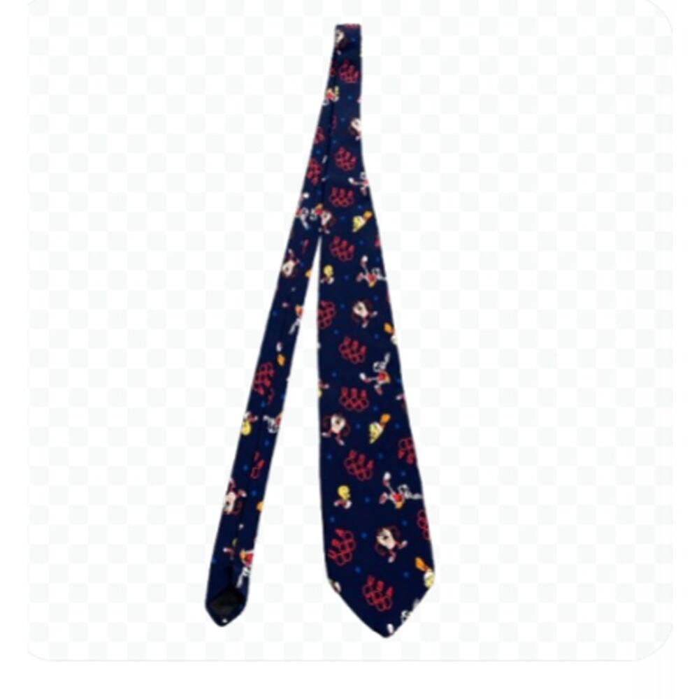 Vintage 1996 Atlanta Olympics Looney Tunes Silk Tie